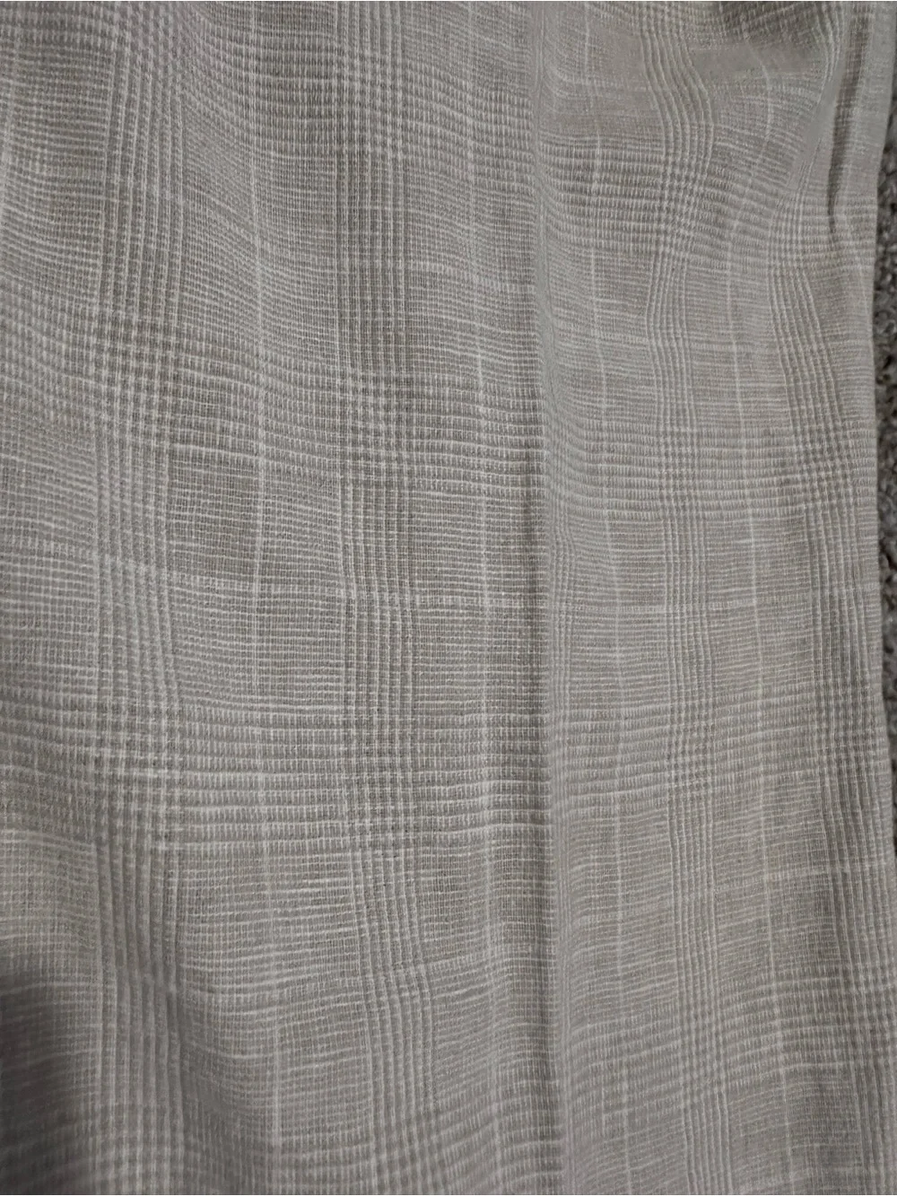 J Crew Straight Linen-Cotton Houndstooth Slacks Men's 38x32 Lightweight Casual